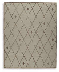 Warmstead Furniture - Ashley Furniture - Guyford Rug - 5' x 7' Rug / Beige/Brown - R406872
