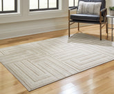 Warmstead Furniture - Ashley Furniture - Darmondard Rug - 8' x 10' Rug / Cream/Taupe - R406941