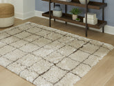 Warmstead Furniture - Ashley Furniture - Wrenlow Rug - 8' x 10' Rug / Cream/Brown - R407211