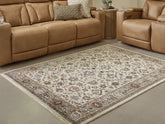 Warmstead Furniture - Ashley Furniture - Beritham Rug - Large Rug / Blue/Brown/Beige - R407261