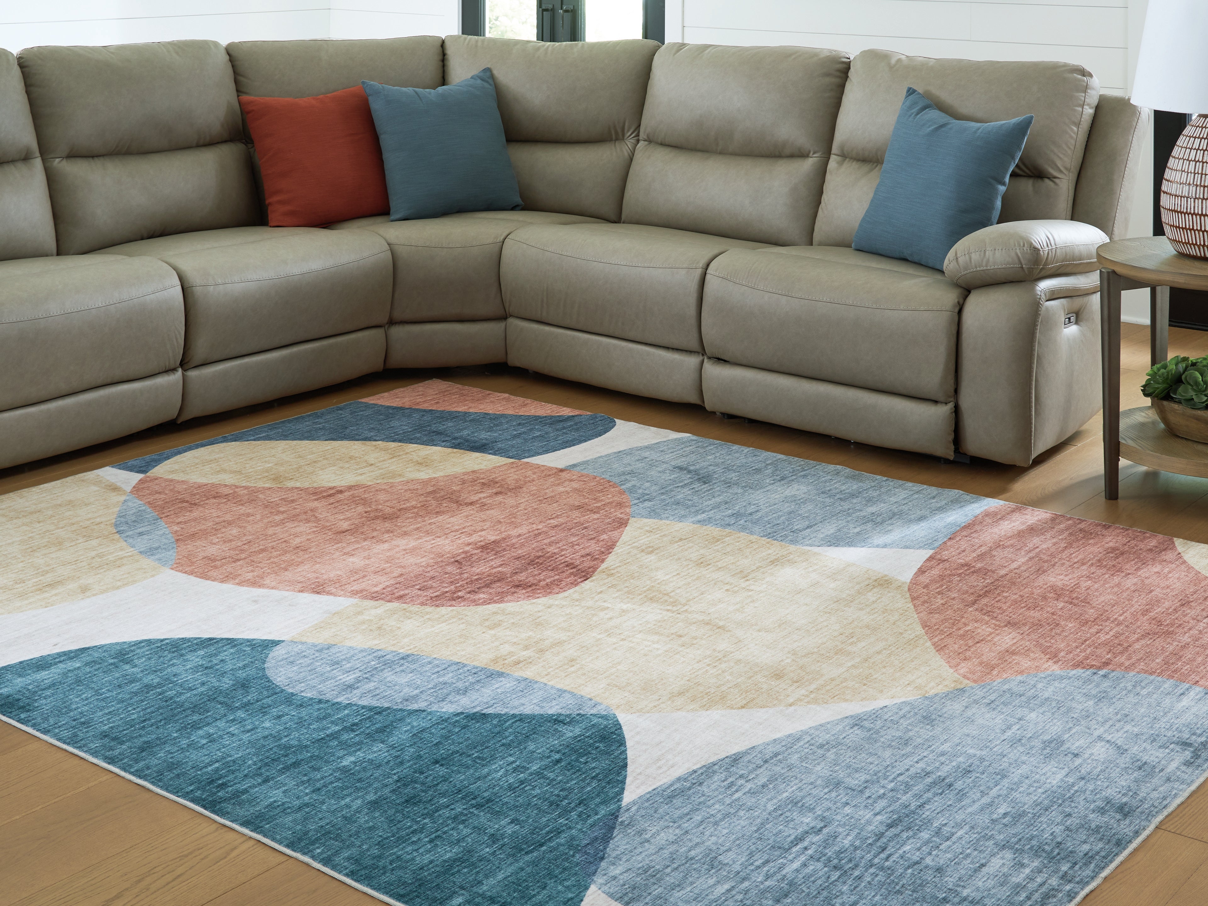 Warmstead Furniture - Ashley Furniture - Chanleigh Rug - Washable 5' x 7' Area Rug / Multi - R407372