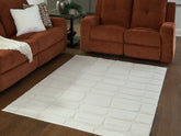 Warmstead Furniture - Ashley Furniture - Malvinsboro Rug - Washable 5' x 7' Area Rug / Sandstone - R407442