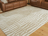 Warmstead Furniture - Ashley Furniture - Corrbell Rug - 7'8" x 10' Area Rug / Beige/White - R407631