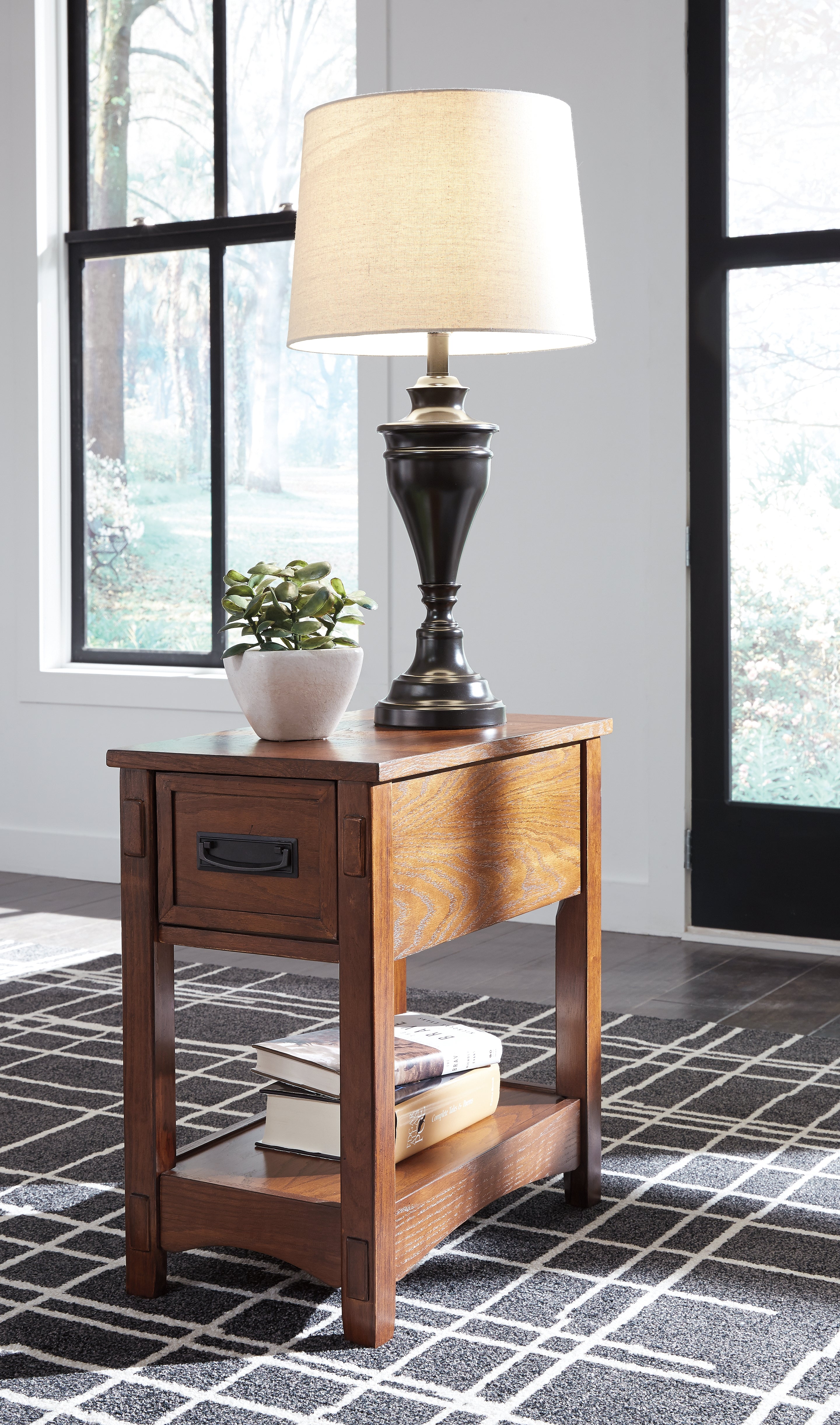 Warmstead Furniture - Ashley Furniture - Breegin Chairside End Table - Chair Side End Table / Brown - T007-319