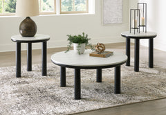 Warmstead Furniture - Ashley Furniture - Xandrum Table (Set of 3) - Occasional Table Set (3/CN) / Black/White - T159-13