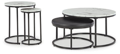 Warmstead Furniture - Ashley Furniture - Jusmour Table (Set of 4) - Occasional Nesting TBL (4/CN) / Black/White - T161-14