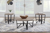 Warmstead Furniture - Ashley Furniture - Deanlee Table (Set of 3) - Occasional Table Set (3/CN) / Grayish Brown/Black - T235-13