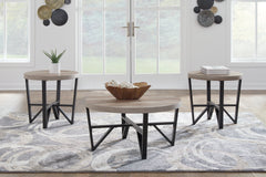 Warmstead Furniture - Ashley Furniture - Deanlee Table (Set of 3) - Occasional Table Set (3/CN) / Grayish Brown/Black - T235-13