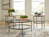Warmstead Furniture - Ashley Furniture - Kellyco Table (Set of 3) - Occasional Table Set (3/CN) / Gunmetal - T246-13