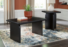 Warmstead Furniture - Ashley Furniture - Mitchalli Table (Set of 2) - Occasional Table Set (Set of 2) / Black - T313-12