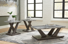 Warmstead Furniture - Ashley Furniture - Bensonale Table (Set of 3) - Occasional Table Set (3/CN) / Brown/Gray - T400-13
