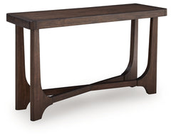 Warmstead Furniture - Ashley Furniture - Korestone Sofa Table - Sofa Table / Dark Brown - T438-4