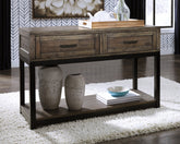 Warmstead Furniture - Ashley Furniture - Johurst Sofa/Console Table - Sofa Table / Grayish Brown - T444-4