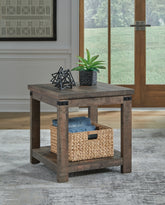 Warmstead Furniture - Ashley Furniture - Hollum End Table - Square End Table / Rustic Brown - T466-2