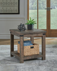 Warmstead Furniture - Ashley Furniture - Hollum End Table - Square End Table / Rustic Brown - T466-2