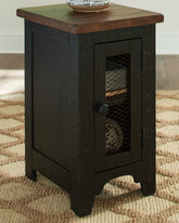 Warmstead Furniture - Ashley Furniture - Valebeck Chairside End Table - Chair Side End Table / Black/Brown - T468-7