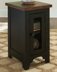 Warmstead Furniture - Ashley Furniture - Valebeck Chairside End Table - Chair Side End Table / Black/Brown - T468-7