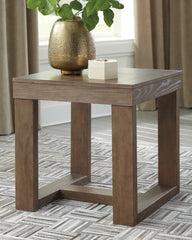 Warmstead Furniture - Ashley Furniture - Cariton End Table - Square End Table / Gray - T471-2