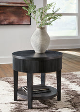 Warmstead Furniture - Ashley Furniture - Marstream End Table - Round End Table / Black - T551-6