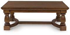 Warmstead Furniture - Ashley Furniture - Sturlayne Coffee Table - Rectangular Cocktail Table / Brown - T609-1