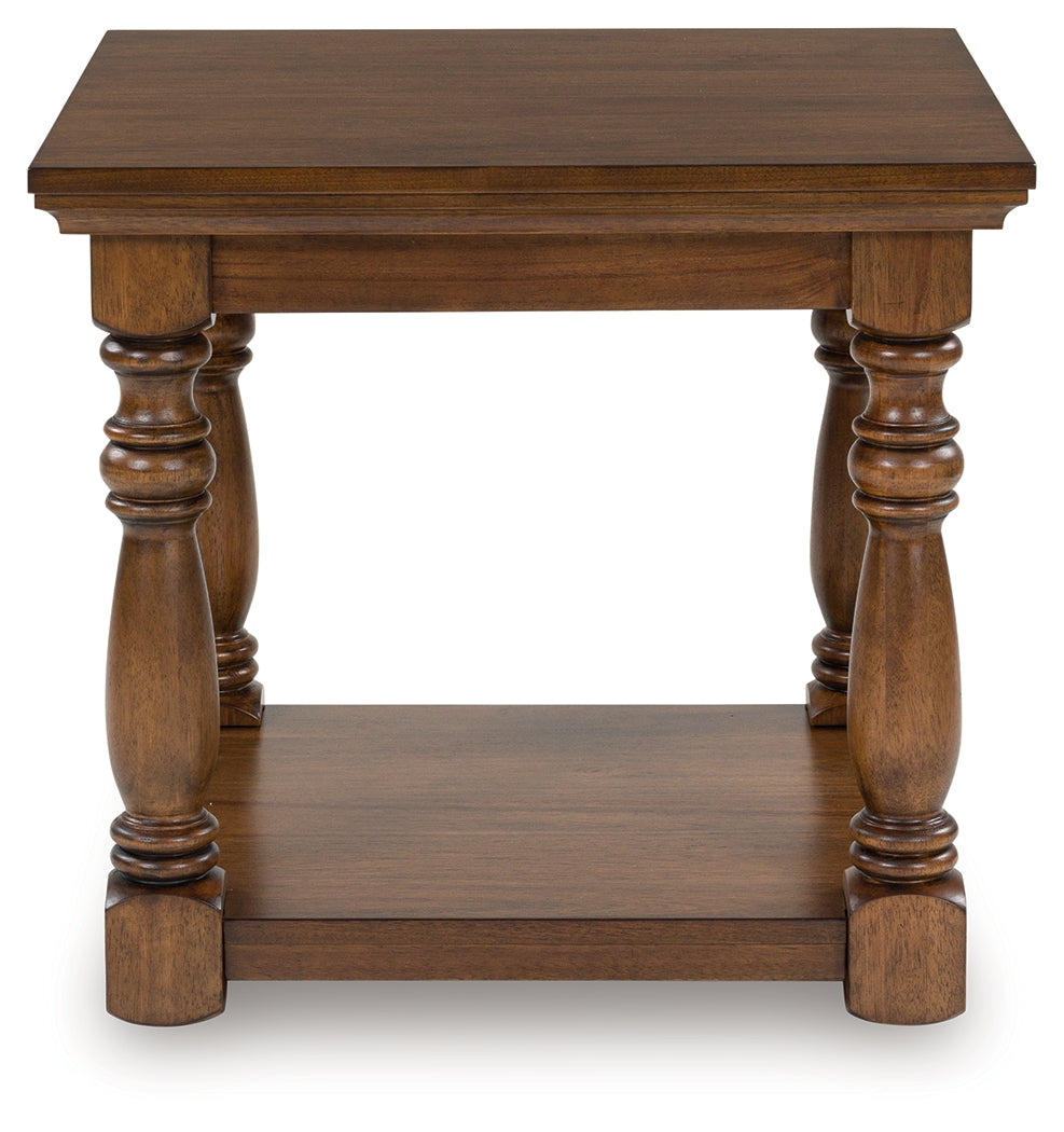 Warmstead Furniture - Ashley Furniture - Sturlayne End Table - Rectangular End Table / Brown - T609-3