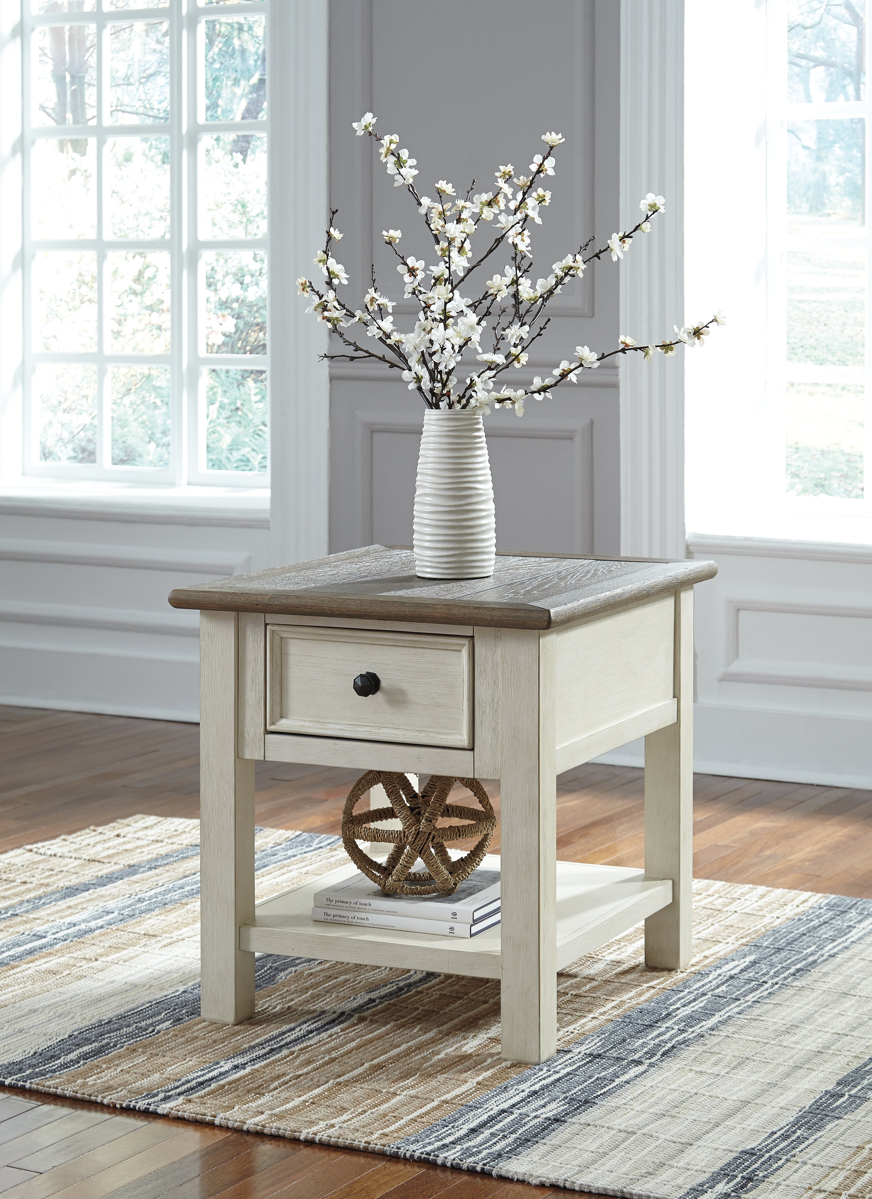 Warmstead Furniture - Ashley Furniture - Bolanburg End Table - Rectangular End Table / Two-tone - T637-3