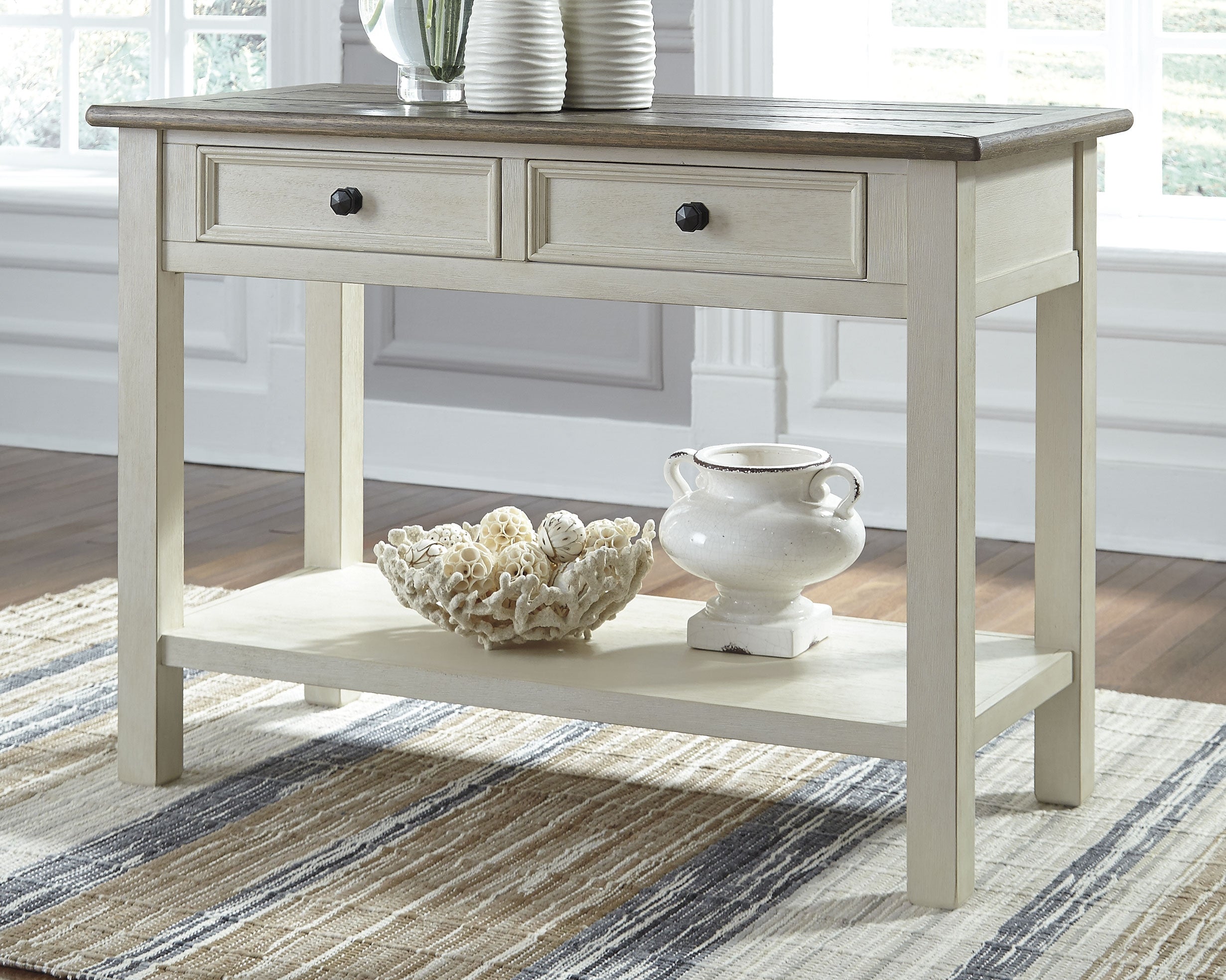 Warmstead Furniture - Ashley Furniture - Bolanburg Sofa/Console Table - Sofa Table / Two-tone - T637-4