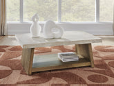 Warmstead Furniture - Ashley Furniture - Brendalhouse Coffee Table - Rectangular Cocktail Table / Light Brown - T642-1
