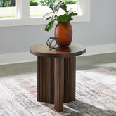 Warmstead Furniture - Ashley Furniture - Korestone End Table - Rectangular End Table / Dark Brown - T438-3