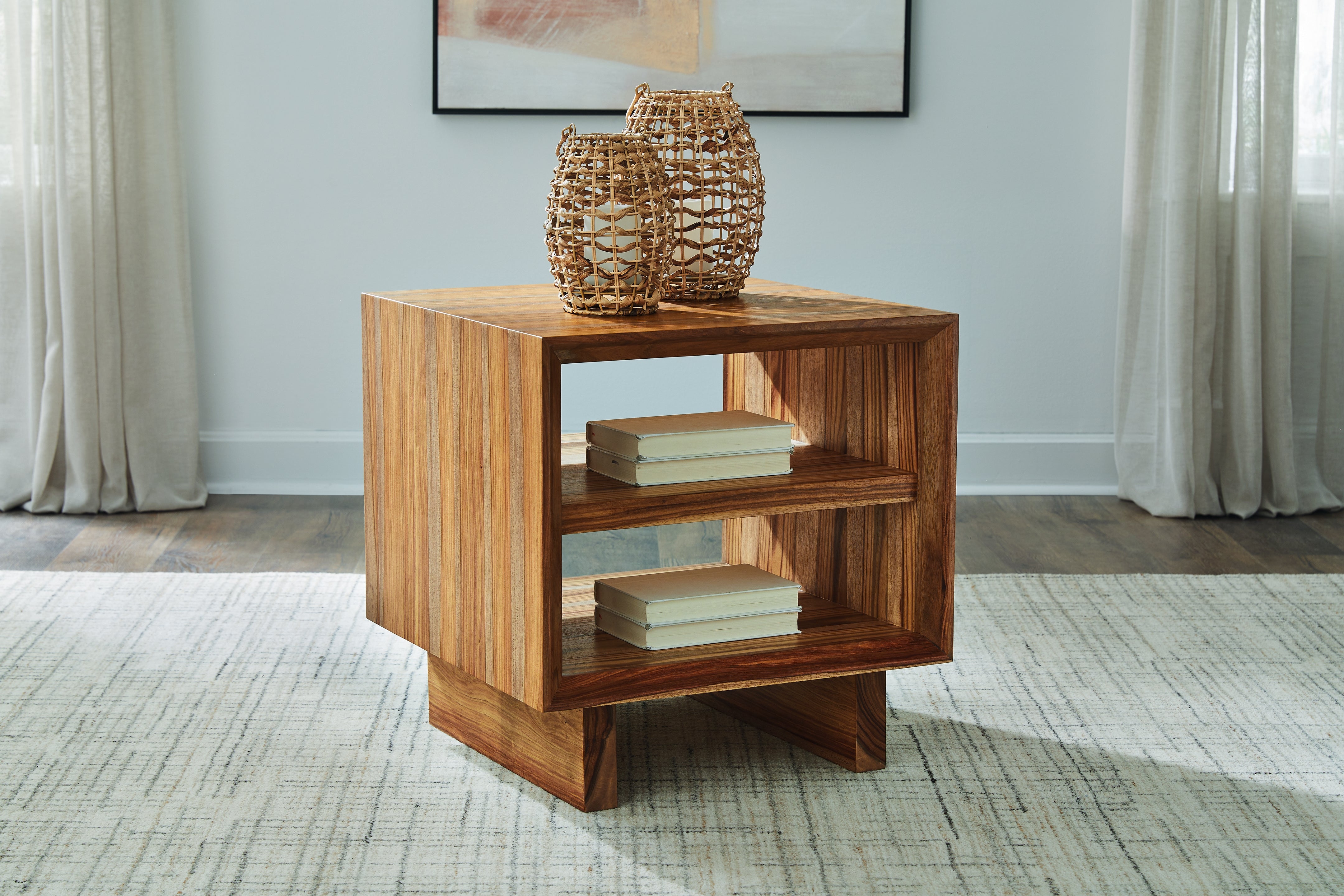Warmstead Furniture - Ashley Furniture - Dressonni End Table - Square End Table / Brown - T690-2