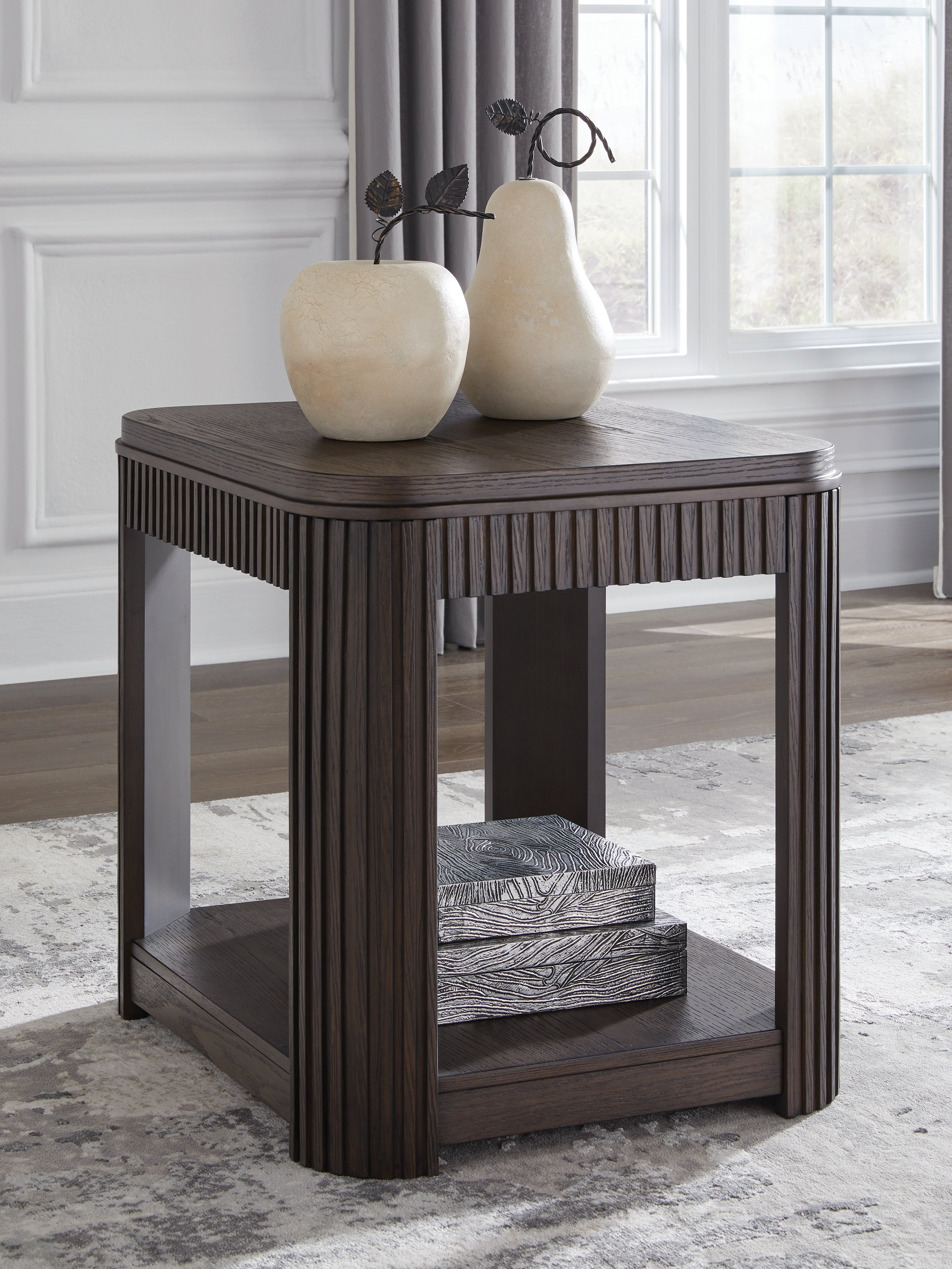 Warmstead Furniture - Ashley Furniture - Carlibrie End Table - Rectangular End Table / Warm Brown - T700-3