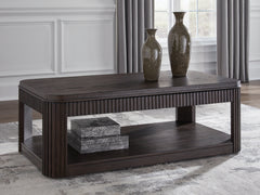 Warmstead Furniture - Ashley Furniture - Carlibrie Lift-Top Coffee Table - Lift Top Cocktail Table / Warm Brown - T700-9