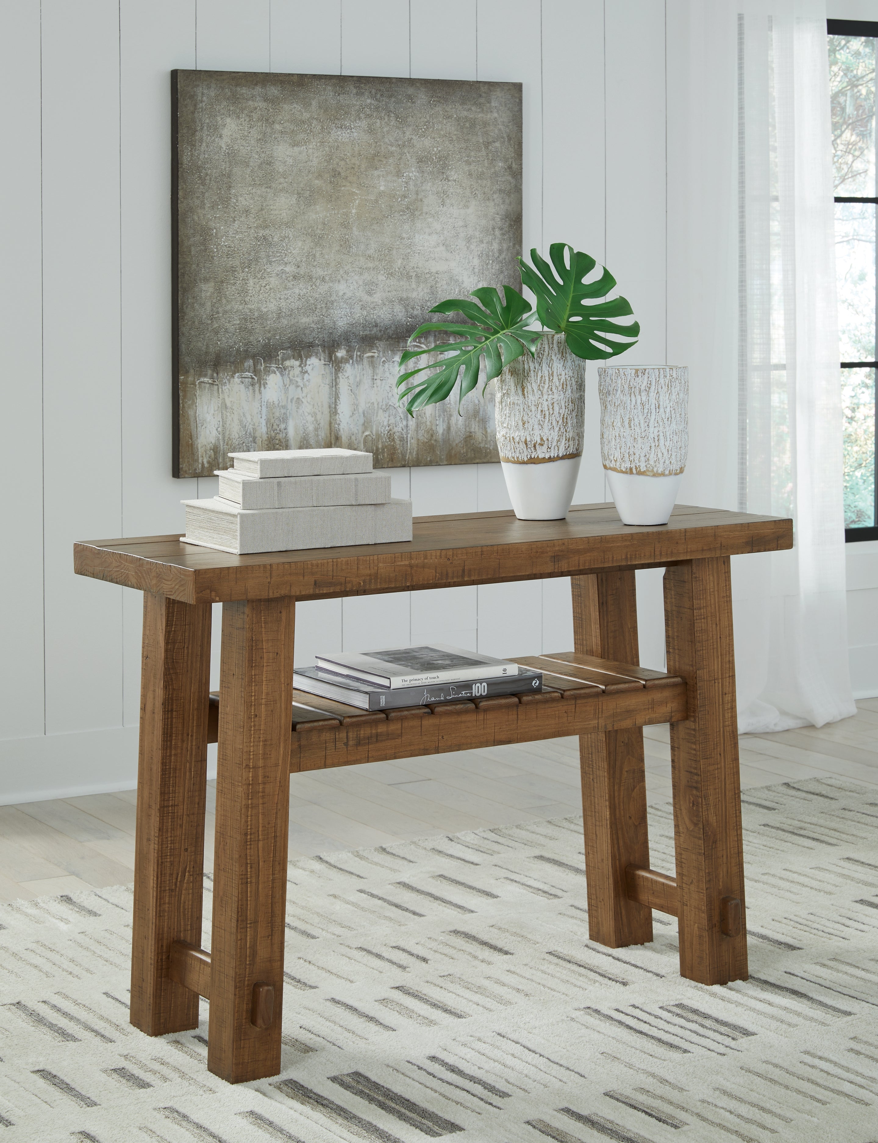 Warmstead Furniture - Ashley Furniture - Mackifeld Sofa Table - Sofa Table / Warm Brown - T724-4