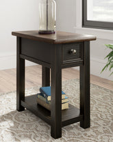 Warmstead Furniture - Ashley Furniture - Tyler Creek Chairside End Table - Chair Side End Table / Grayish Brown/Black - T736-107