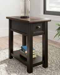 Warmstead Furniture - Ashley Furniture - Tyler Creek Chairside End Table - Chair Side End Table / Grayish Brown/Black - T736-107