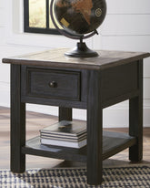 Warmstead Furniture - Ashley Furniture - Tyler Creek End Table - Rectangular End Table / Grayish Brown/Black - T736-3