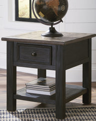 Warmstead Furniture - Ashley Furniture - Tyler Creek End Table - Rectangular End Table / Grayish Brown/Black - T736-3
