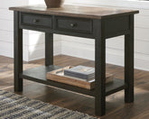 Warmstead Furniture - Ashley Furniture - Tyler Creek Sofa/Console Table - Sofa Table / Grayish Brown/Black - T736-4