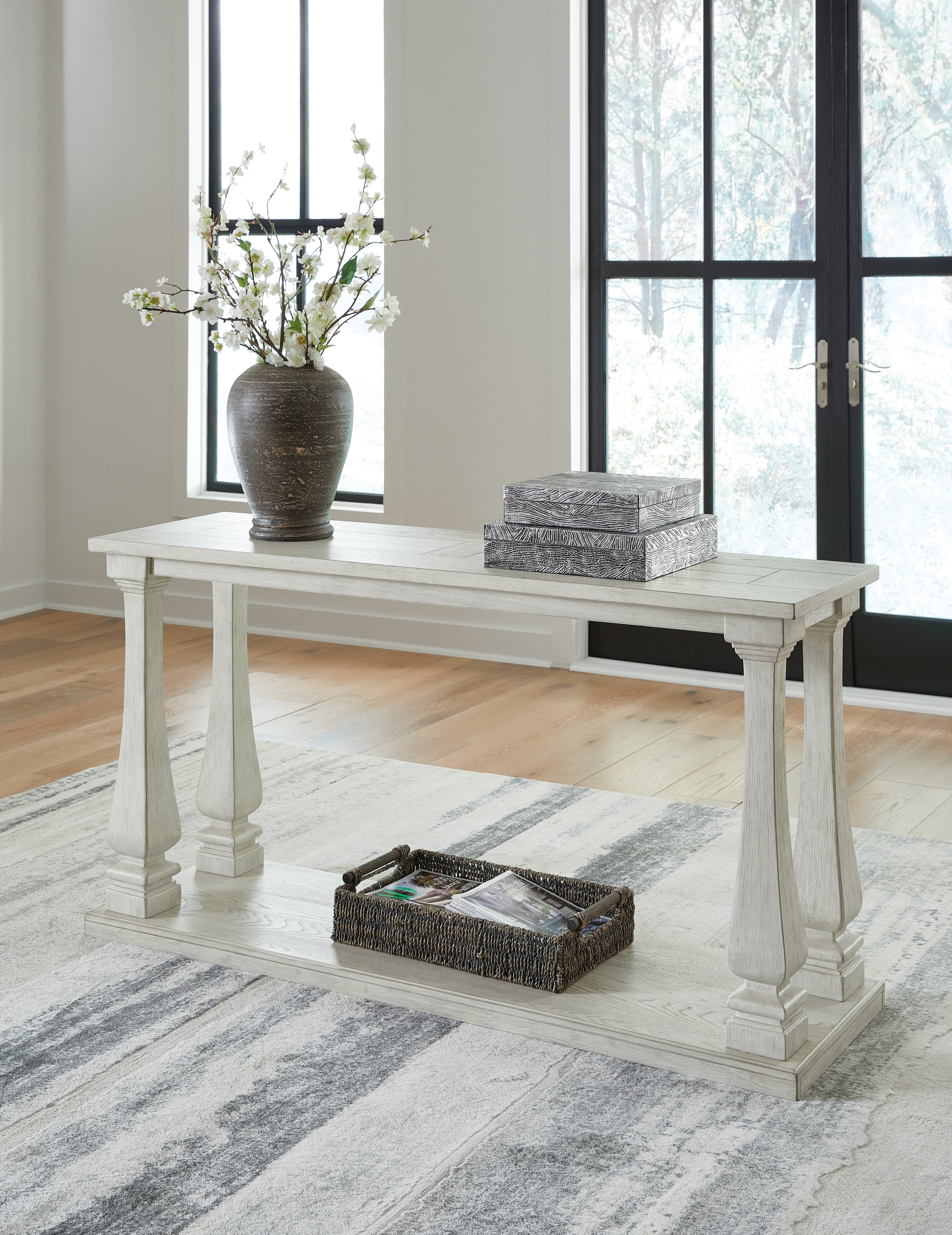 Warmstead Furniture - Ashley Furniture - Arlendyne Sofa Table - Sofa Table / Antique White - T747-4
