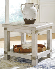 Warmstead Furniture - Ashley Furniture - Carynhurst End Table - Rectangular End Table / Whitewash - T929-3