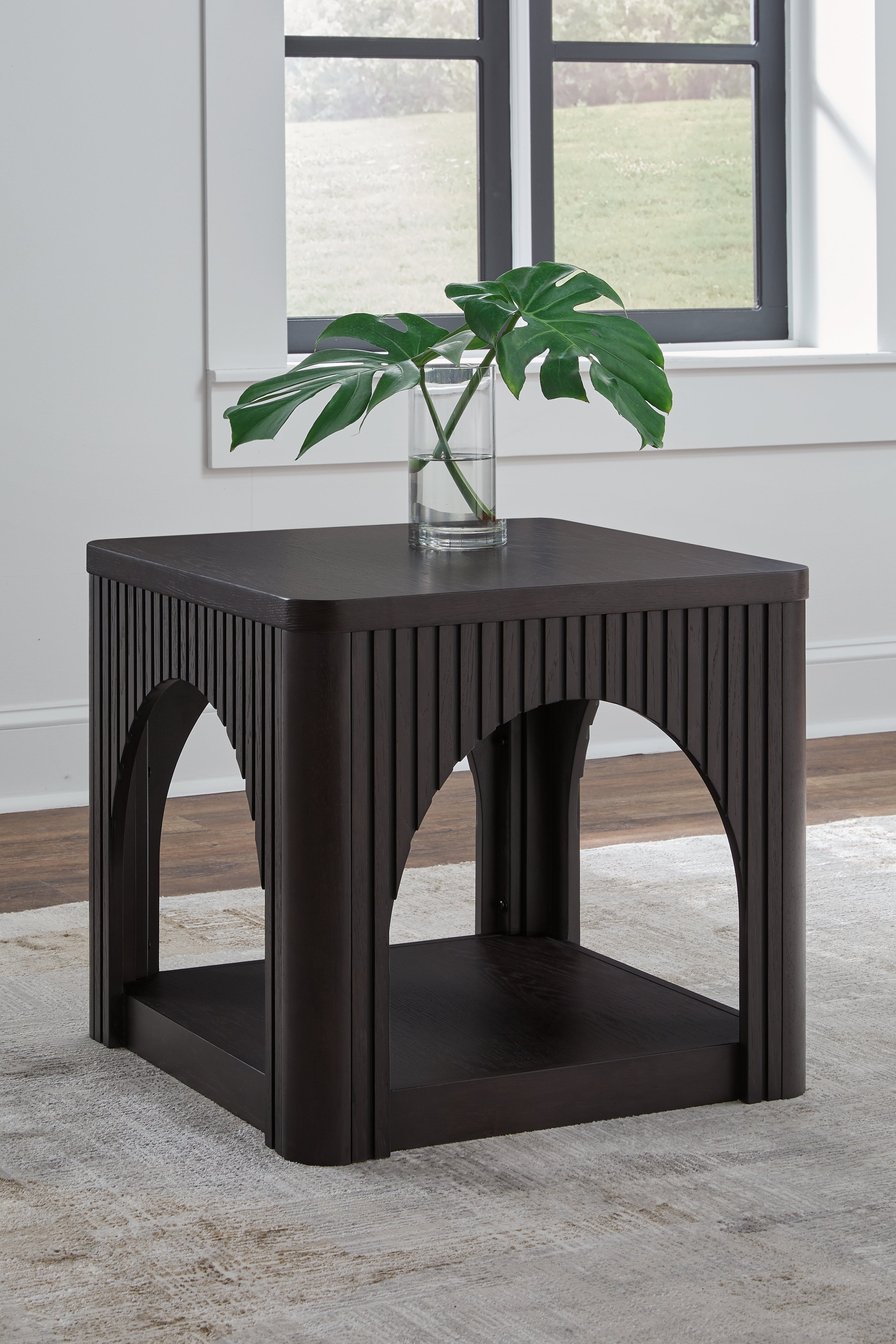 Warmstead Furniture - Ashley Furniture - Yellink End Table - Square End Table / Black - T760-2