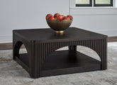 Warmstead Furniture - Ashley Furniture - Yellink Coffee Table - Square Cocktail Table / Black - T760-8