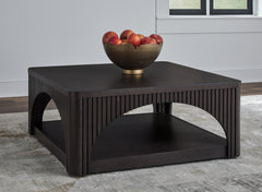 Warmstead Furniture - Ashley Furniture - Yellink Coffee Table - Square Cocktail Table / Black - T760-8
