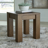 Warmstead Furniture - Ashley Furniture - Rosswain End Table - Square End Table / Warm Brown - T763-2
