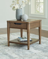 Warmstead Furniture - Ashley Furniture - Roanhowe End Table - Rectangular End Table / Brown - T769-3