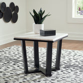 Warmstead Furniture - Ashley Furniture - Fostead End Table - Square End Table / White/Espresso - T770-2