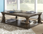 Warmstead Furniture - Ashley Furniture - Johnelle Coffee Table - Rectangular Cocktail Table / Gray - T776-1