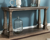 Warmstead Furniture - Ashley Furniture - Johnelle Sofa Table - Sofa Table / Gray - T776-4