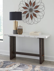 Warmstead Furniture - Ashley Furniture - Burkhaus Sofa Table - Sofa Table / White/Dark Brown - T779-4