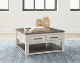 Warmstead Furniture - Ashley Furniture - Darborn Lift-Top Coffee Table - Lift Top Cocktail Table / Gray/Brown - T796-00